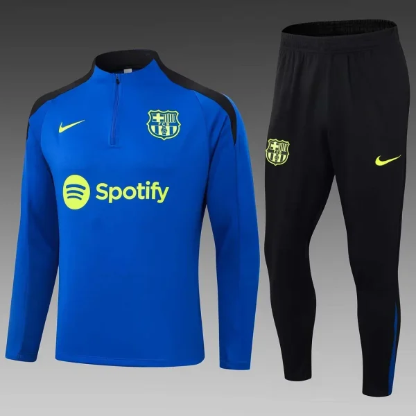 2024/2025 Barcelona Half-Pull Training Colorful Blue Jersey Set 1:1 Thai quality