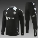 2024/2025 Manchester United Half-Pull Training Suit Black Football Shirt 1:1 Thai Quality