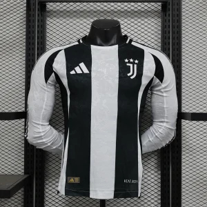 2024/2025 Player Version Juventus Home Long Sleeve Football Shirt 1:1 Thai Quality