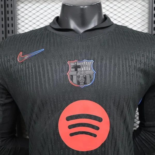 2024/2025 Player Version Long Sleeve Barcelona Away Football Shirt 1:1 Thai Quality
