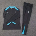 2024/2025 Tottenham Half-Pull Training Suit Black Football Shirt 1:1 Thai Quality
