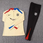 2024/2025 Barcelona Half-Pull Training Suit Yellow Jersey Set 1:1 Thai quality