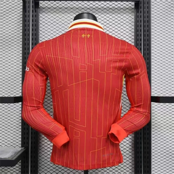 2024/2025 Player Version Liverpool Home Long Sleeve Soccer Jersey 1:1 Thai Quality