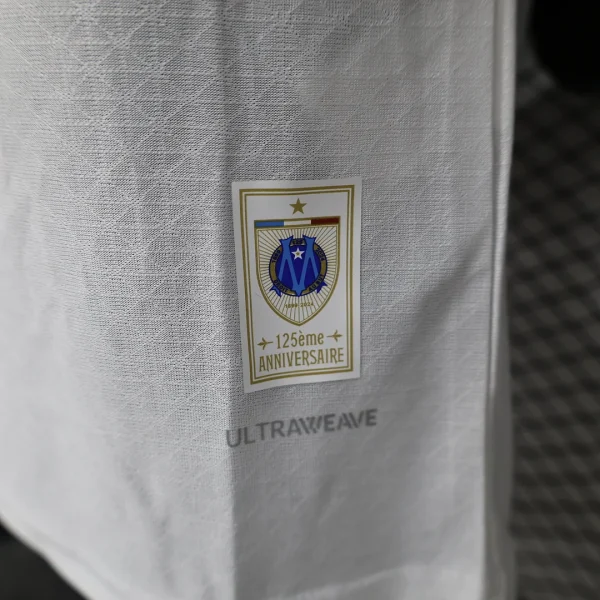 2024/2025 Player Version Olympique de Marseille 125th Anniversary Edition White Football Jersey 1:1 Thai Quality