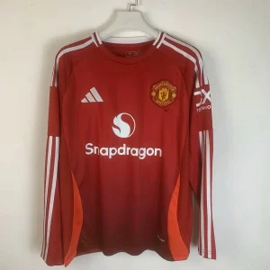 2024/2025 Manchester United Home Long Sleeve Football Shirt 1:1 Thai Quality