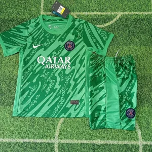2024/2025 Psg Paris Saint-Germain Goalkeeper Green Football Shirt 1:1 Thai Quality Kids Size