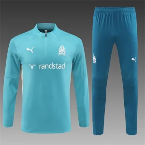 2024/2025 Olympique de Marseille Half-pull Training Suit Lake Green Football Jersey  1:1 Thai Quality