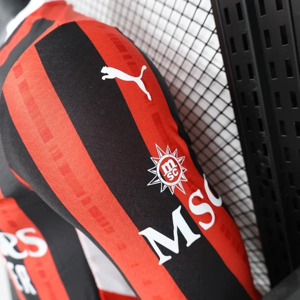 2024/2025 Player Version AC Milan Home Long Sleeve Football Shirt 1:1 Thai Quality