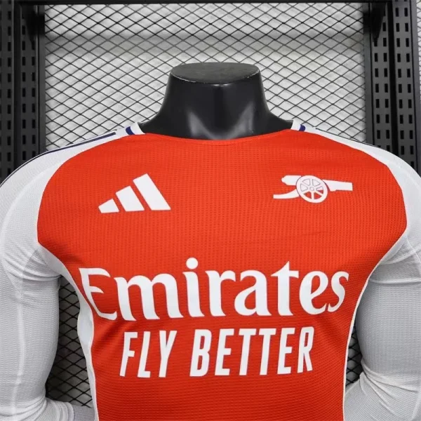 2024/2025 Player Version Long Sleeve Arsenal Home Football Shirt 1:1 Thai Quality