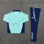 2024/2025 Manchester United Half-Pull Training Suit Lake Blue Football Shirt 1:1 Thai Quality