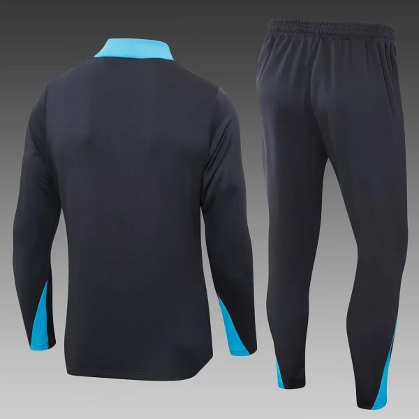 2024/2025 Tottenham Half-Pull Training Suit Black Football Shirt 1:1 Thai Quality