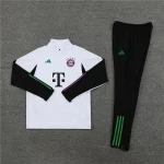 2023/2024 Bayern Half-Pull Training Suit Whtie Football Shirt 1:1 Thai Quality