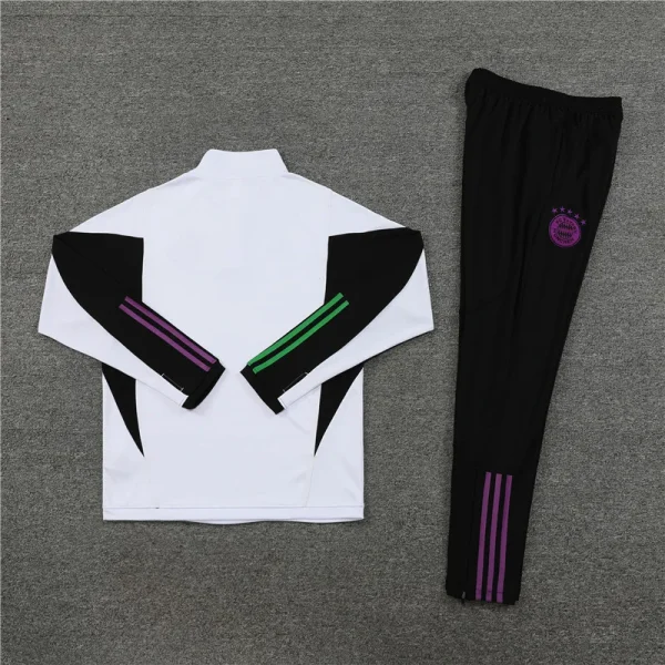 2023/2024 Bayern Half-Pull Training Suit Whtie Football Shirt 1:1 Thai Quality