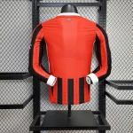 2024/2025 Player Version AC Milan Home Long Sleeve Football Shirt 1:1 Thai Quality