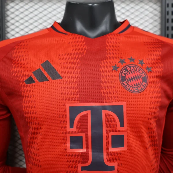 2024/2025 Player Version Bayern Munich Home Long Sleeve Football Shirt 1:1 Thai Quality