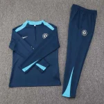 2024/2025 Chelsea Half-Pull Training Suit Royal blue Football Shirt Set 1:1 Thai Quality