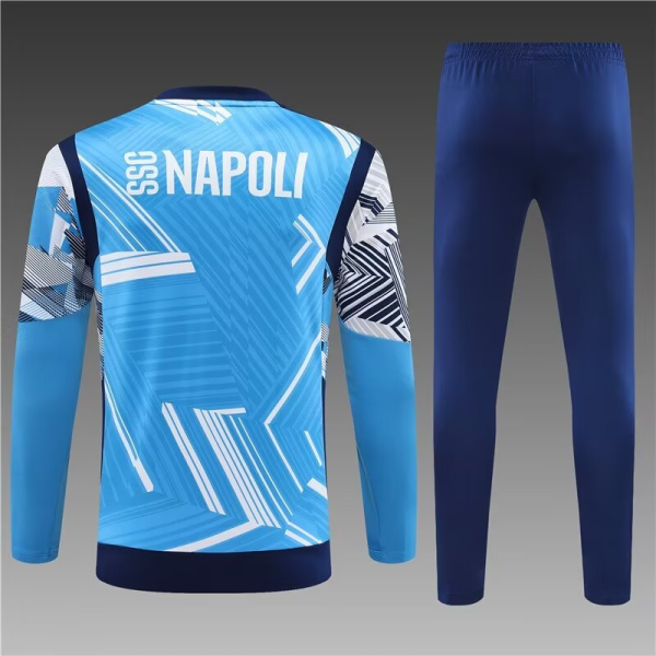 2024/2025 Napoli Pre-Match Half-Pull Training Suit  Blue football Jersey 1:1 Thai Quality