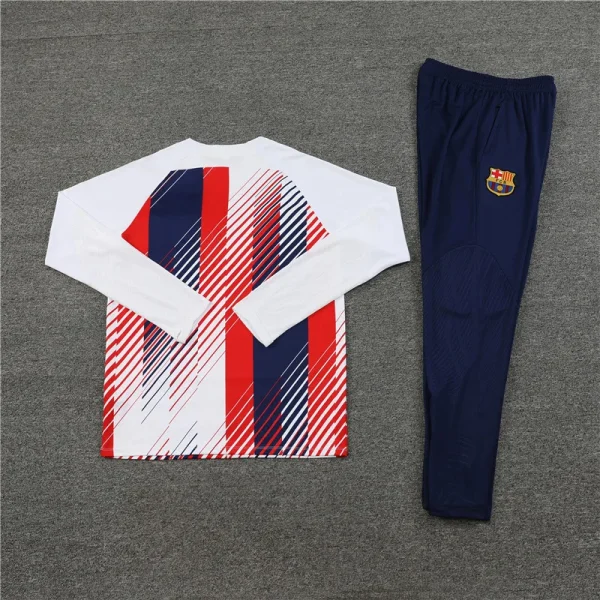 2023/2024 Barcelona Half-Pull Training Suit Wear Red White Blue Jersey Set
