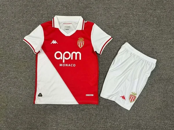 2024/2025 Monaco Home Football Shirt 1:1 Thai Quality Kids Size