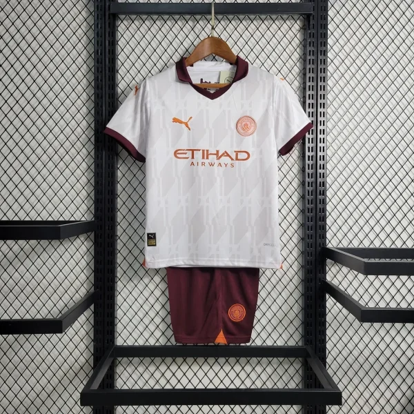 2023/2024  Manchester City Away Football Shirt 1:1 Thai Quality Kids Size
