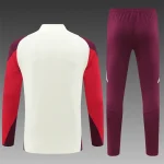 2024/2025 Bayern Munich Half-Pull Training Suit White Football Shirt 1:1 Thai Quality