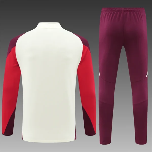 2024/2025 Bayern Munich Half-Pull Training Suit White Football Shirt 1:1 Thai Quality