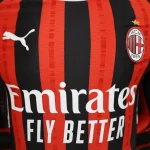 2024/2025 Player Version AC Milan Home Long Sleeve Football Shirt 1:1 Thai Quality