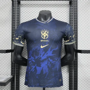 2024 Player Version Brazil Special Edition Black and Blue Football Jersey 1:1 Thai Quality