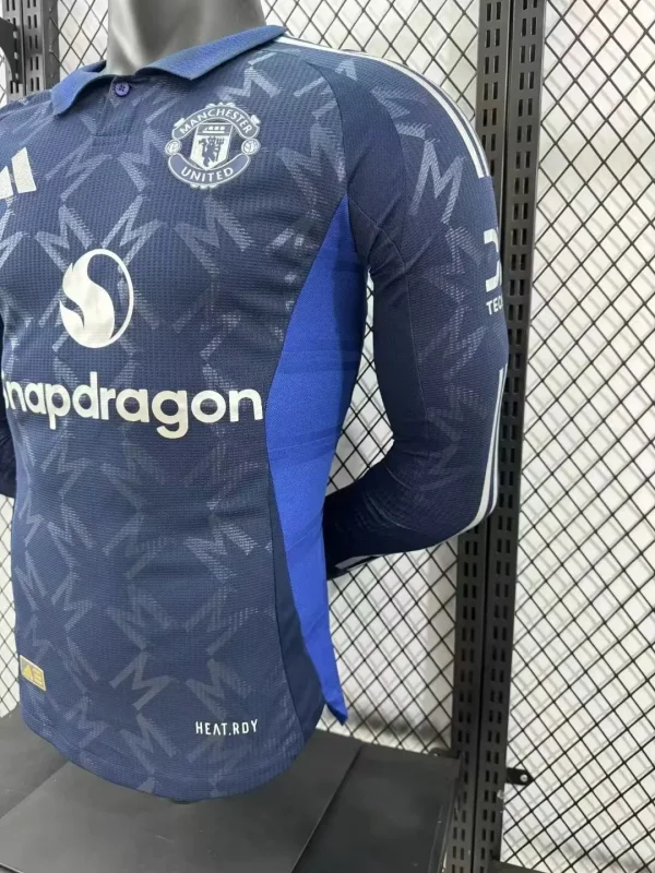 2024/2025 Player Version Manchester United Away Long Sleeve Football Shirt 1:1 Thai Quality