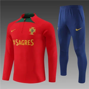 2023/2024 Portugal Half-Pull Training Suit Red Football Shirt
