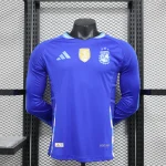 2024 Player Version Argentina Away Long Sleeve Football Shirt 1:1 Thai Quality