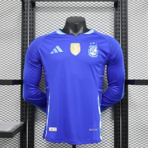 2024 Player Version Argentina Away Long Sleeve Football Shirt 1:1 Thai Quality