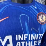 2024/2025 Player Version Chelsea Home  Long Sleeve Football Shirt 1:1 Thai Quality (with sponsor)
