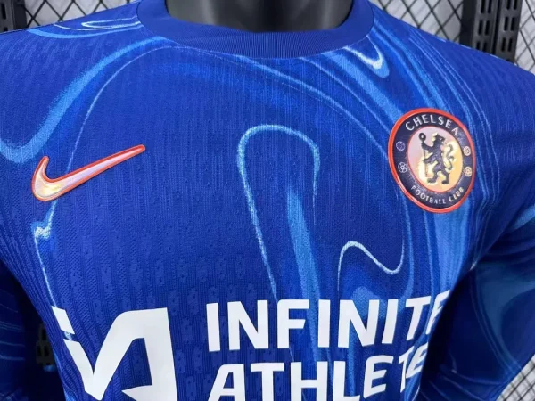 2024/2025 Player Version Chelsea Home  Long Sleeve Football Shirt 1:1 Thai Quality (with sponsor)