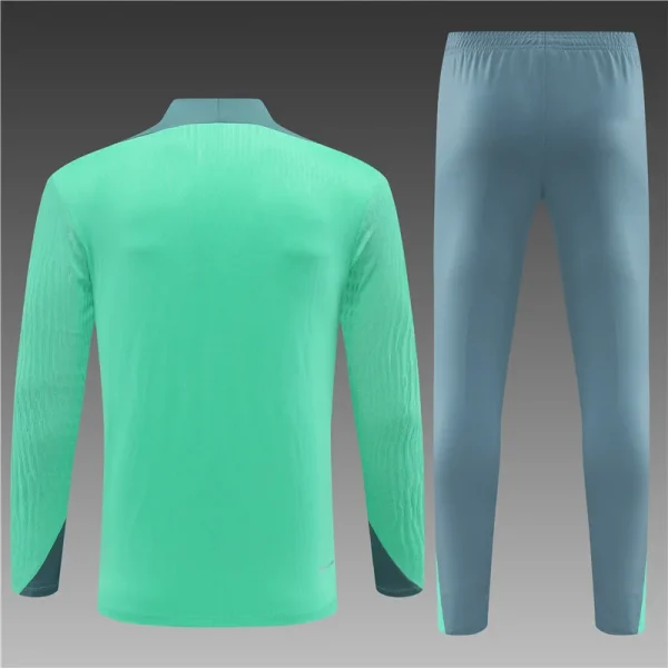 2024/2025 Tottenham Half-Pull Training Suit Wear Light Green Football Shirt 1:1 Thai Quality