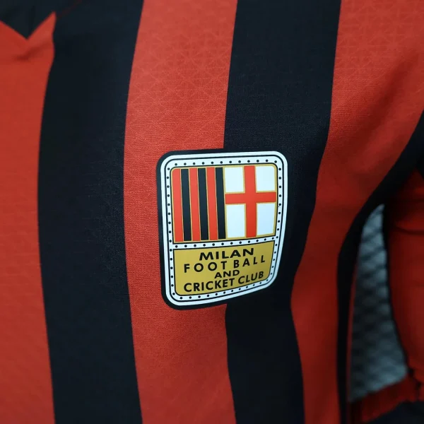 2024/2025 Player Version AC Milan 125th Anniversary Edition Red Long Sleeve Football Shirt 1:1 Thai Quality