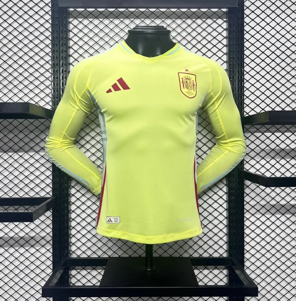 2024 Player Version Spain National Team Away Long Sleeve Football Shirt  1:1 Thai quality