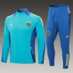 2024/2025 Ajax Half-Pull Training Suit Baby blue Football Shirt 1:1 Thai Quality
