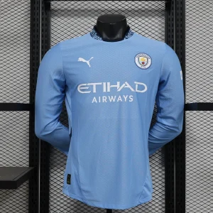 2024/2025 Player Version Long sleeve Manchester City Home Football Shirt 1:1 Thai Quality