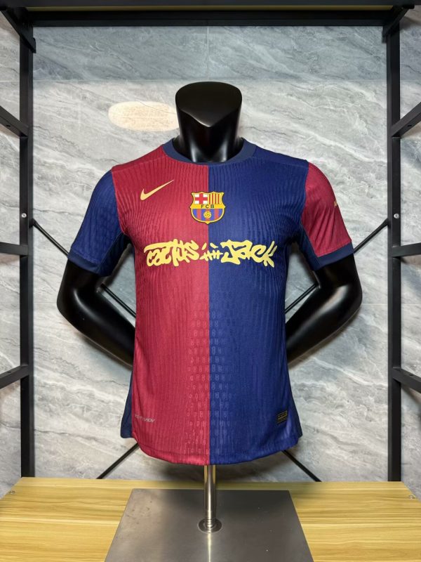 2024/2025 Player Edition Barcelona Family Limited Edition TRAVIS SCOTT Football Shirt 1:1 Thai Quality